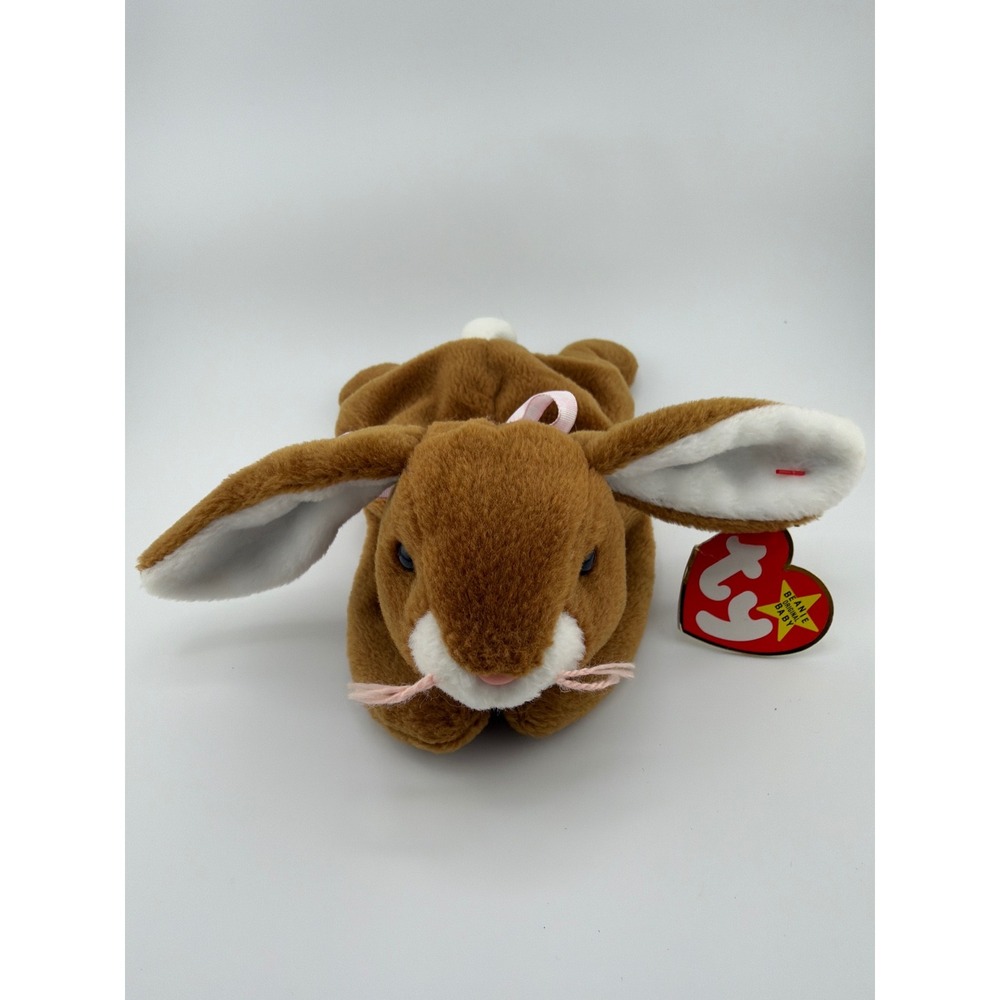 Ty Beanie Babies Ears the Bunny Rabbit Small Brown Vintage 90s Plush Aesthetic